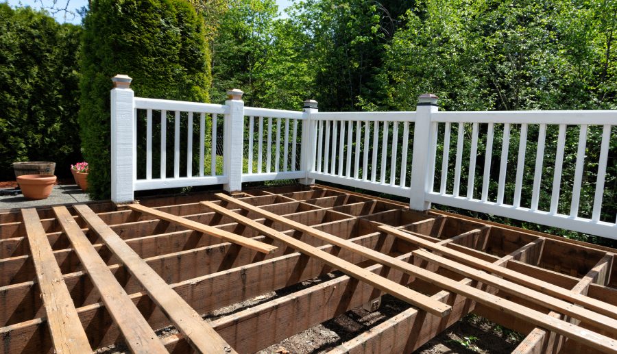 installing elevated wood deck